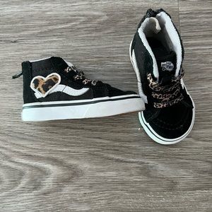Toddler size 5 Vans Leopard High Tops